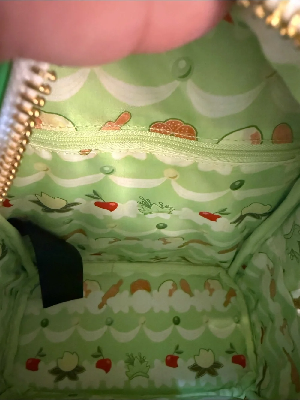 Loungefly  Green Tiana Floral & Pastry Mini Backpack
